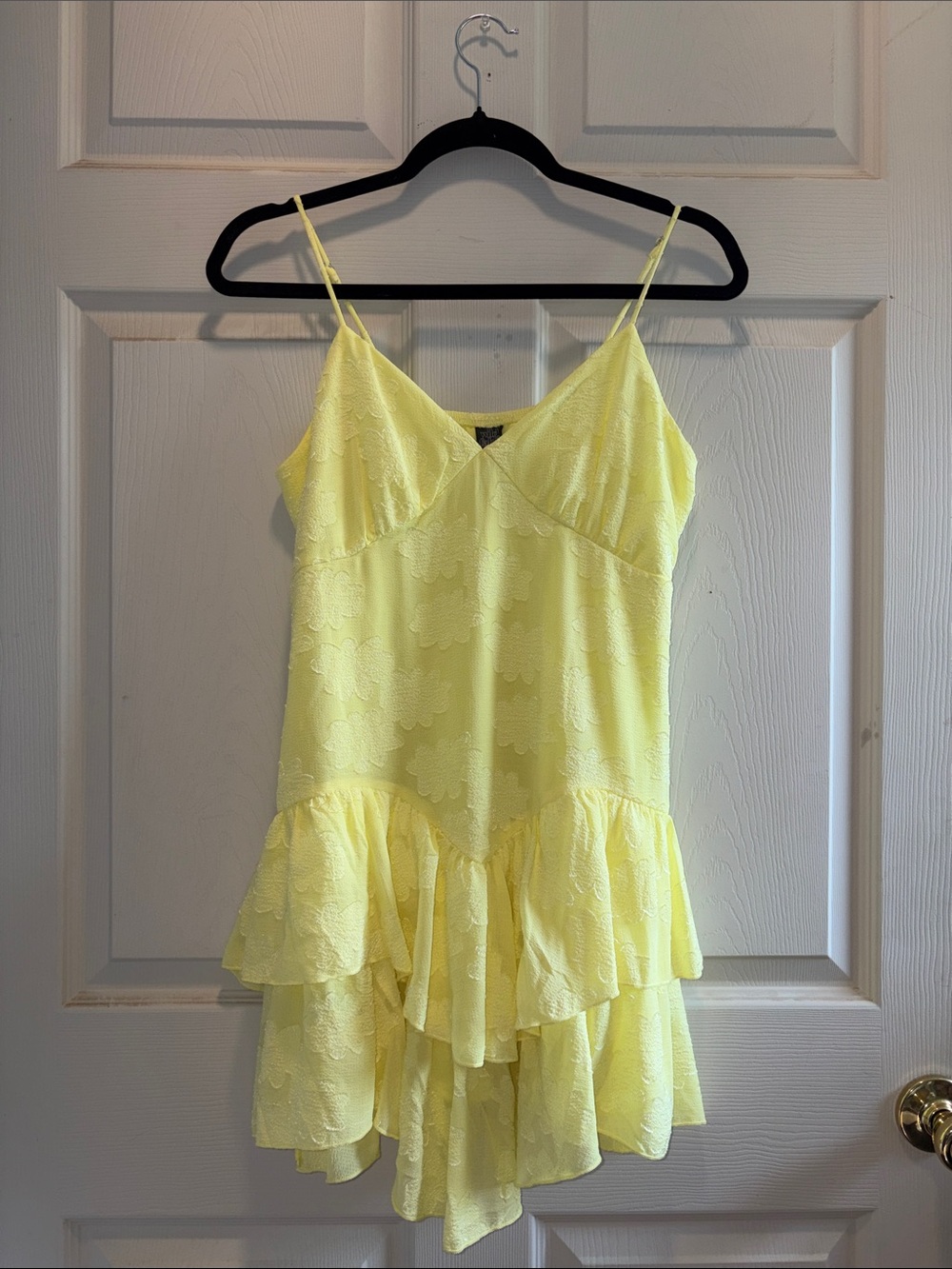 Wild Fable Yellow Ruffled Slip Dress